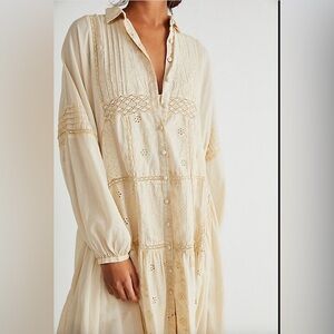 Elegant Cream Midi Dress